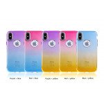 Wholesale iPhone X (Ten) Two Tone Color Hybrid Case (Purple Gold)